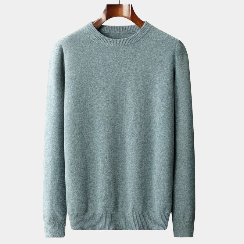 OLD MONEY Merino Wool Round Collar Sweater - OLD MONEY LOOKS