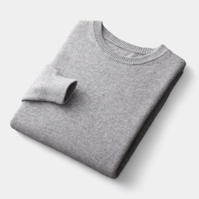 OLD MONEY Merino Wool Round Collar Sweater - OLD MONEY LOOKS