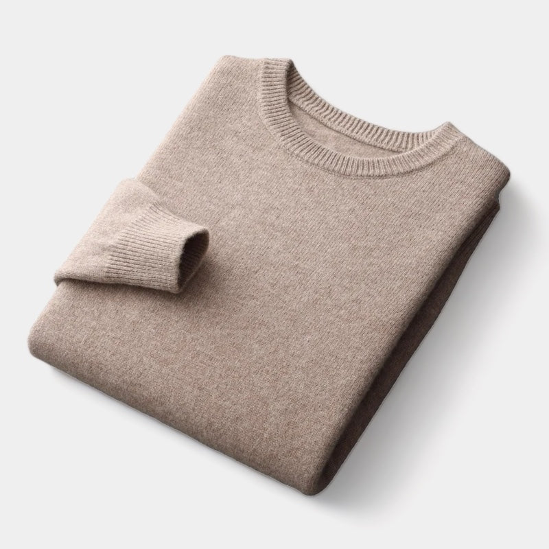 OLD MONEY Merino Wool Round Collar Sweater - OLD MONEY LOOKS