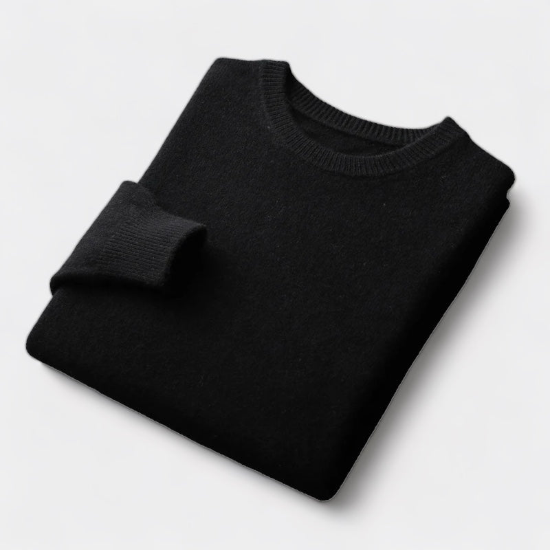 OLD MONEY Merino Wool Round Collar Sweater - OLD MONEY LOOKS