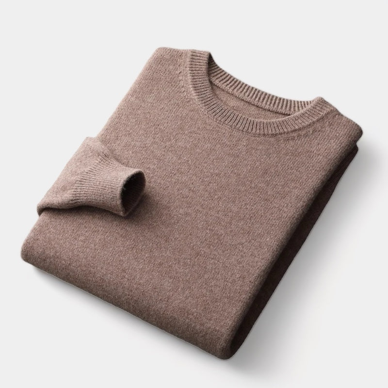 OLD MONEY Merino Wool Round Collar Sweater - OLD MONEY LOOKS