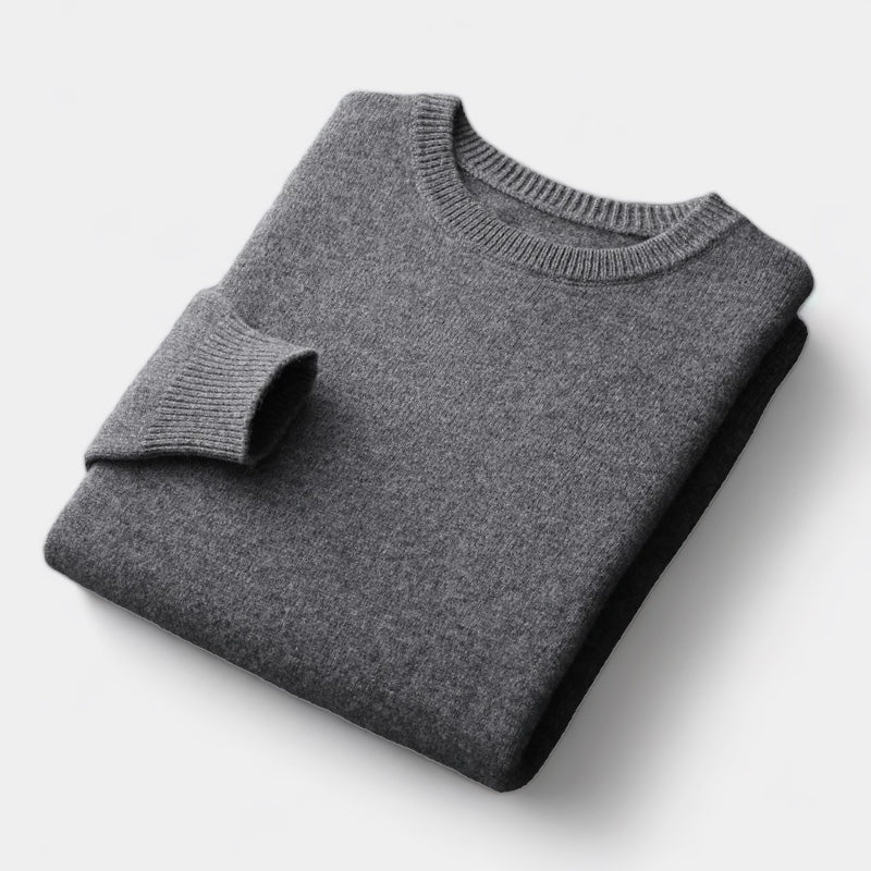 OLD MONEY Merino Wool Round Collar Sweater - OLD MONEY LOOKS