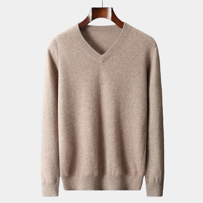 OLD MONEY Merino Wool V-Neck Sweater - OLD MONEY LOOKS