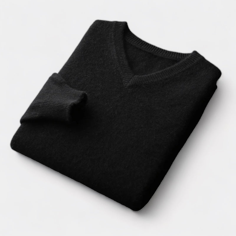 OLD MONEY Merino Wool V-Neck Sweater - OLD MONEY LOOKS