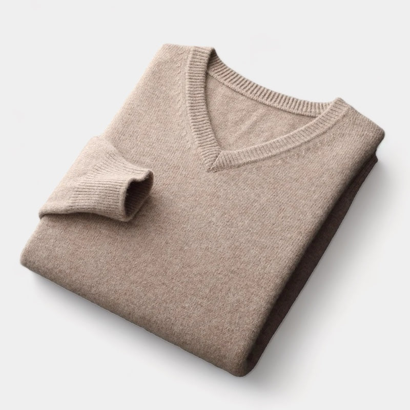 OLD MONEY Merino Wool V-Neck Sweater - OLD MONEY LOOKS