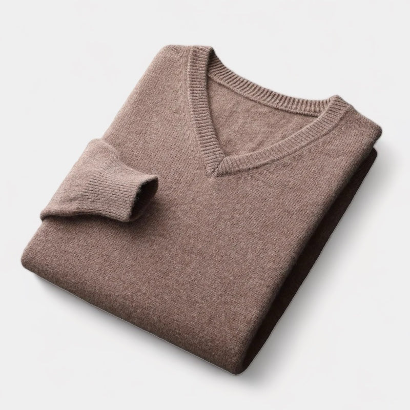 OLD MONEY Merino Wool V-Neck Sweater - OLD MONEY LOOKS