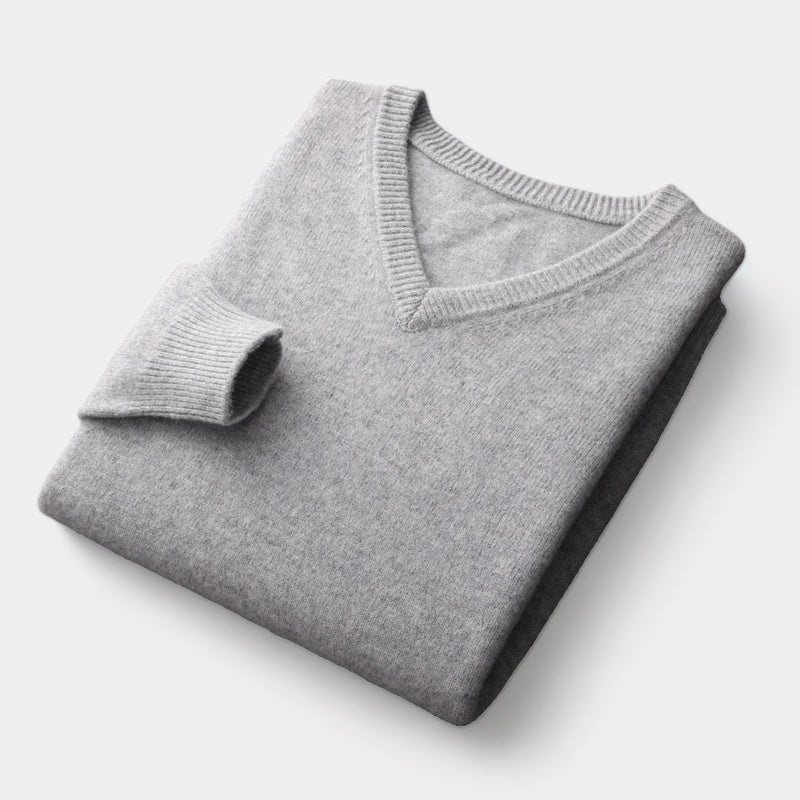 OLD MONEY Merino Wool V-Neck Sweater - OLD MONEY LOOKS
