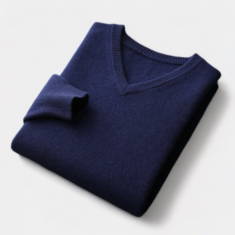OLD MONEY Merino Wool V-Neck Sweater - OLD MONEY LOOKS