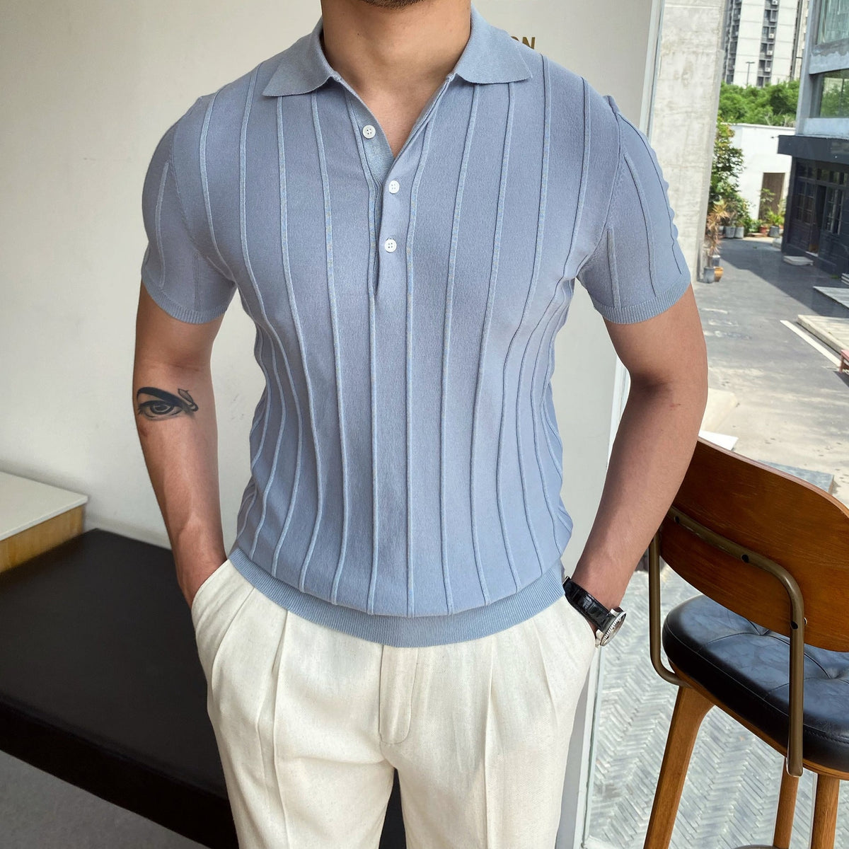 OLD MONEY Striped Polo Shirt - OLD MONEY LOOKS