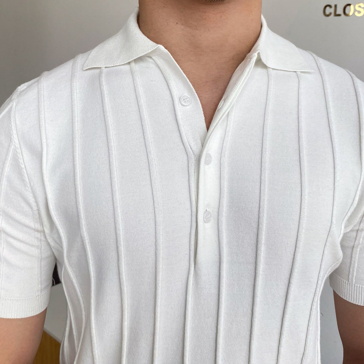 OLD MONEY Striped Polo Shirt - OLD MONEY LOOKS