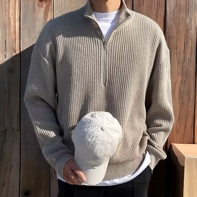 OLD MONEY Half-Zip Sweater - OLD MONEY LOOKS