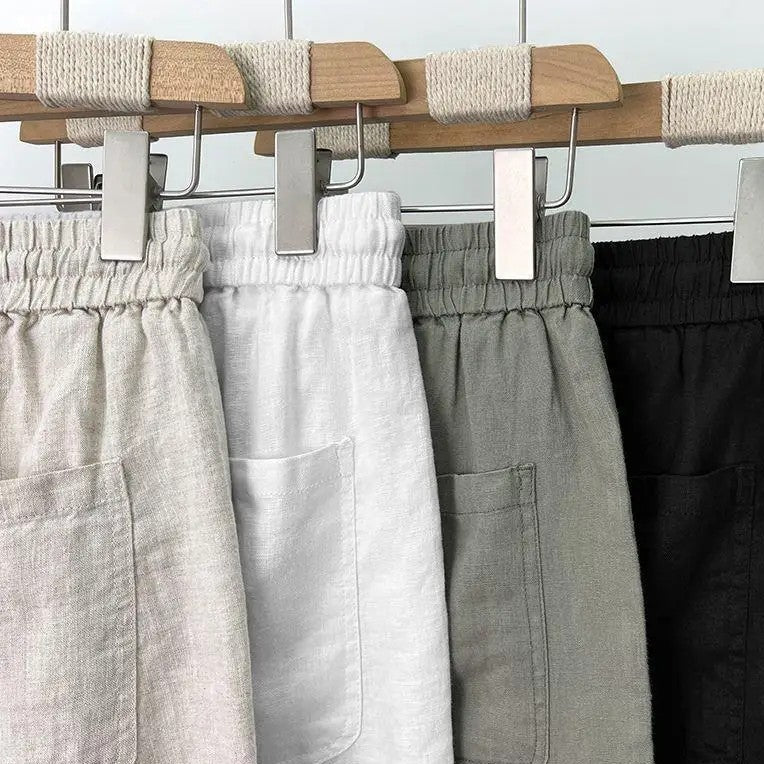 OLD MONEY Straight Fit Leinenhose