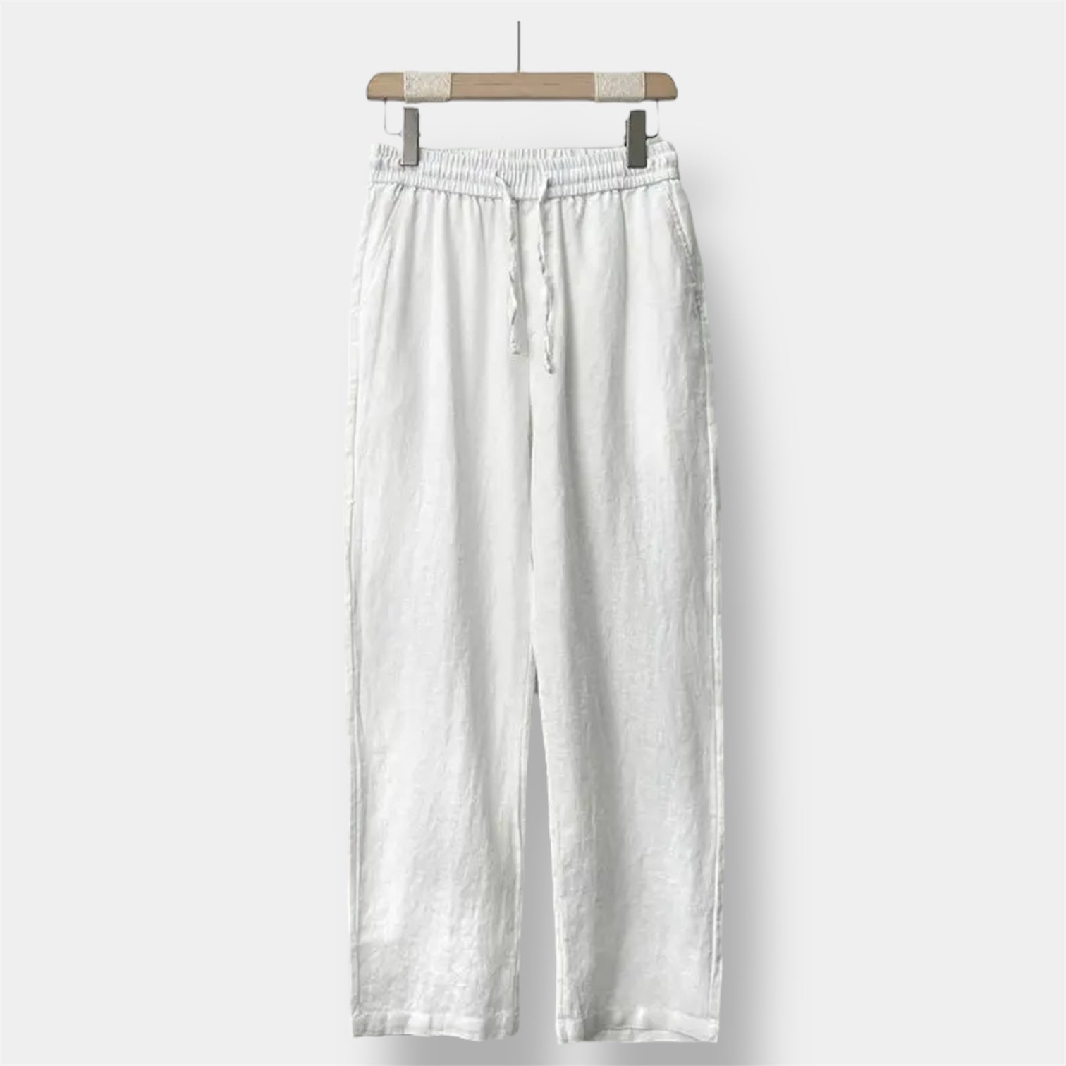 OLD MONEY Pantalón de lino de corte recto