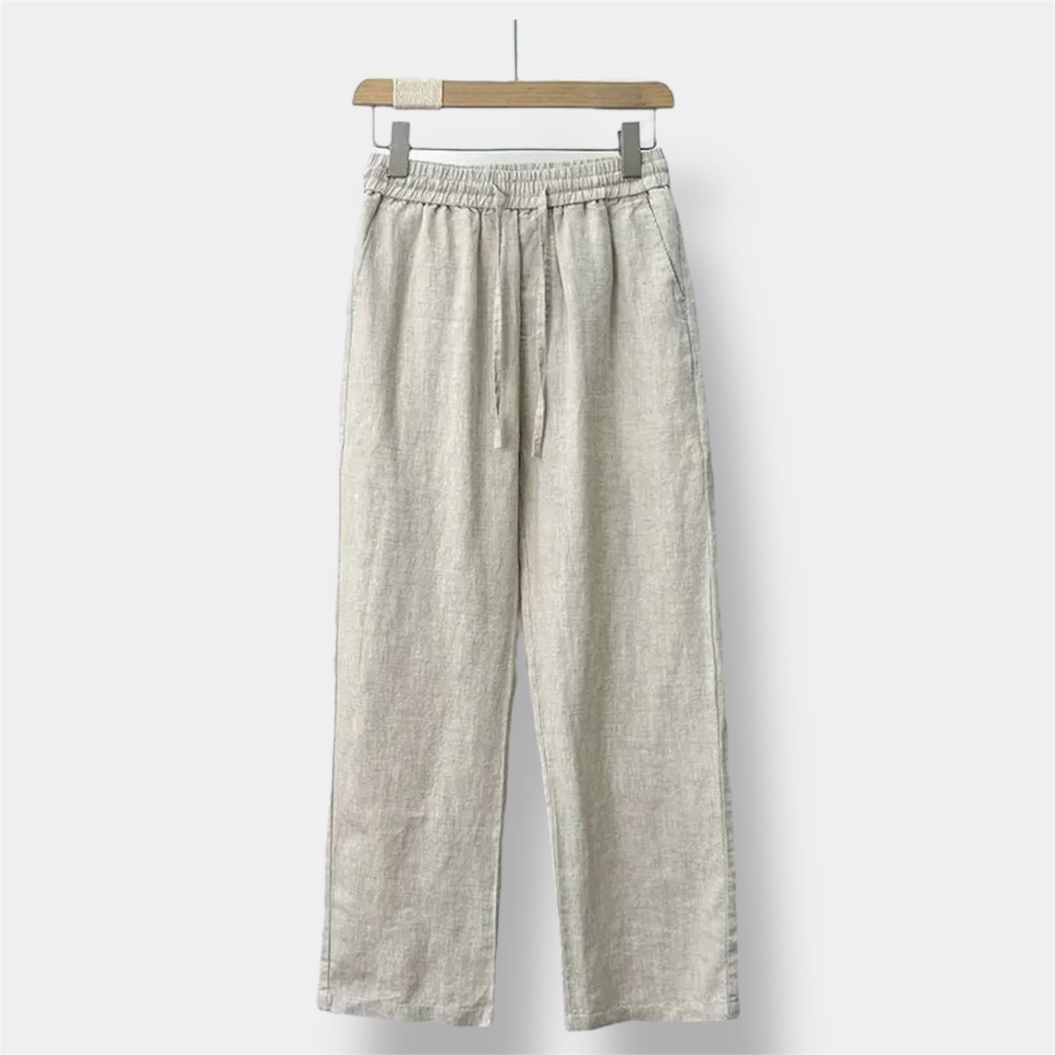 OLD MONEY Pantalón de lino de corte recto