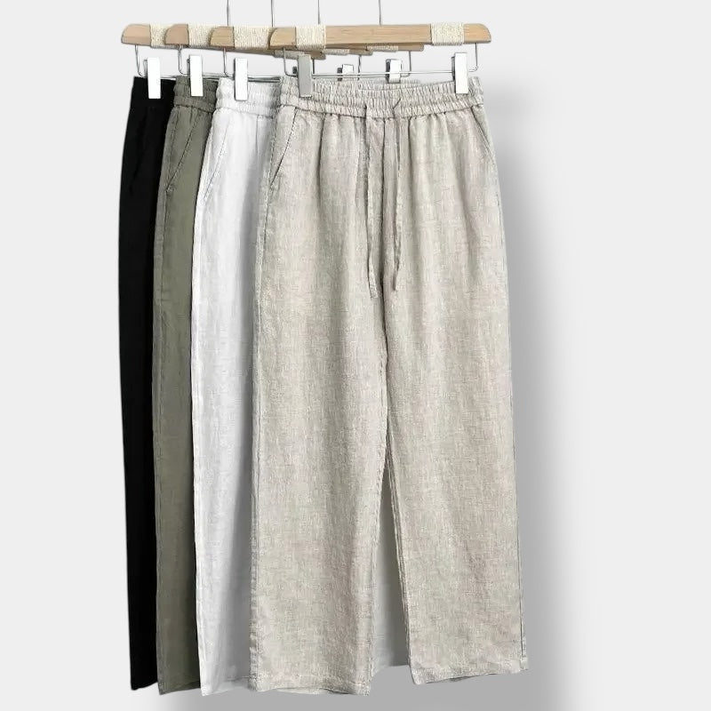 OLD MONEY Straight Fit Leinenhose
