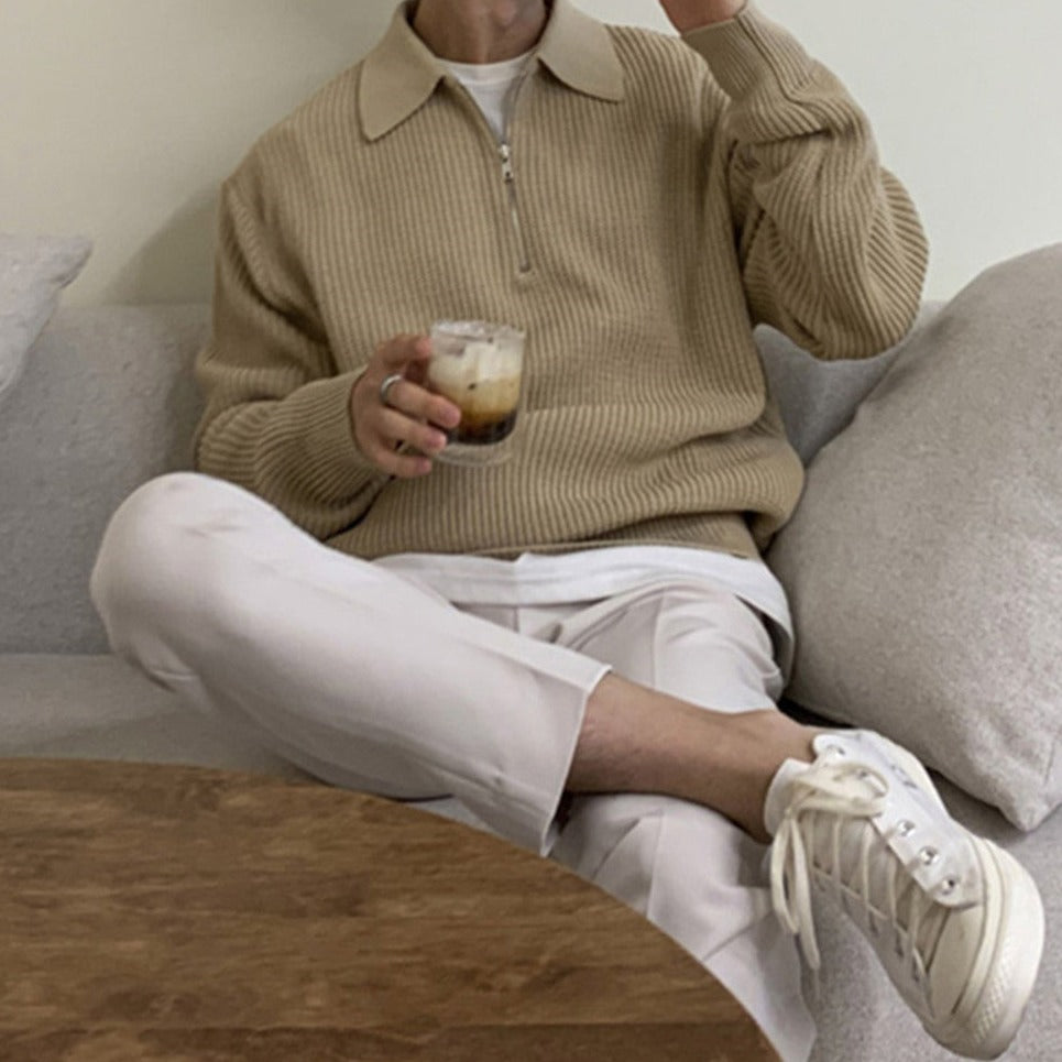 OLD MONEY Zipped Sweater - OLD MONEY LOOKS