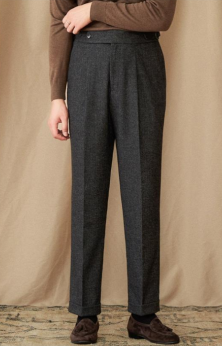 OLD MONEY Pleated Wool Trousers