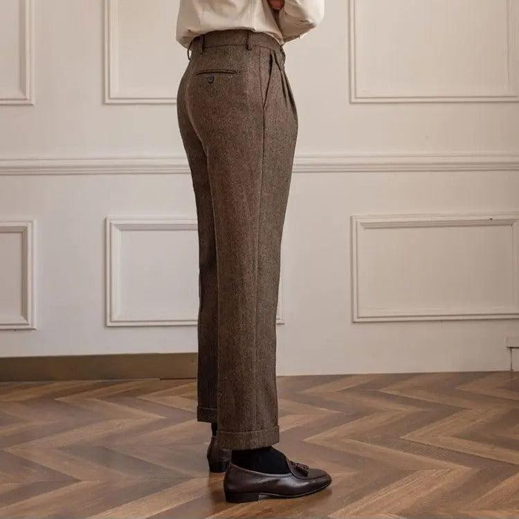 OLD MONEY Wool Straight Pants - OLD MONEY LOOKS