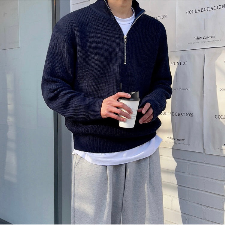 OLD MONEY Half-Zip Sweater - OLD MONEY LOOKS