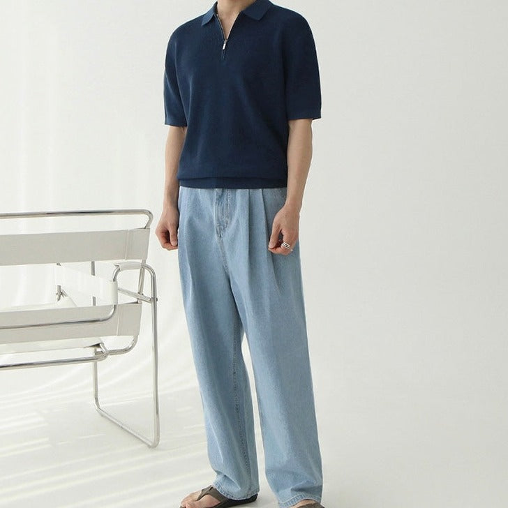 OLD MONEY Zipped Polo Shirt - OLD MONEY LOOKS