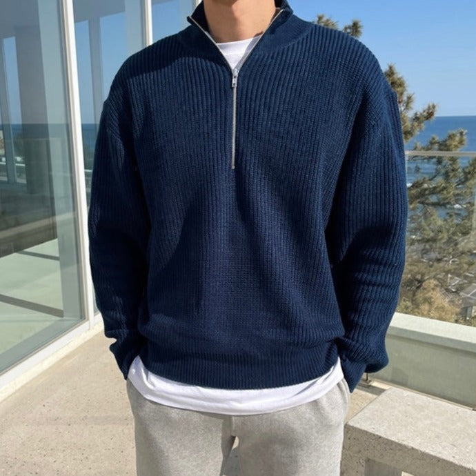 OLD MONEY Half-Zip Sweater - OLD MONEY LOOKS
