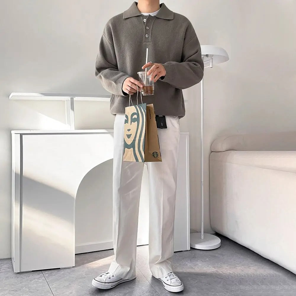 OLD MONEY Polo Sweater - OLD MONEY LOOKS