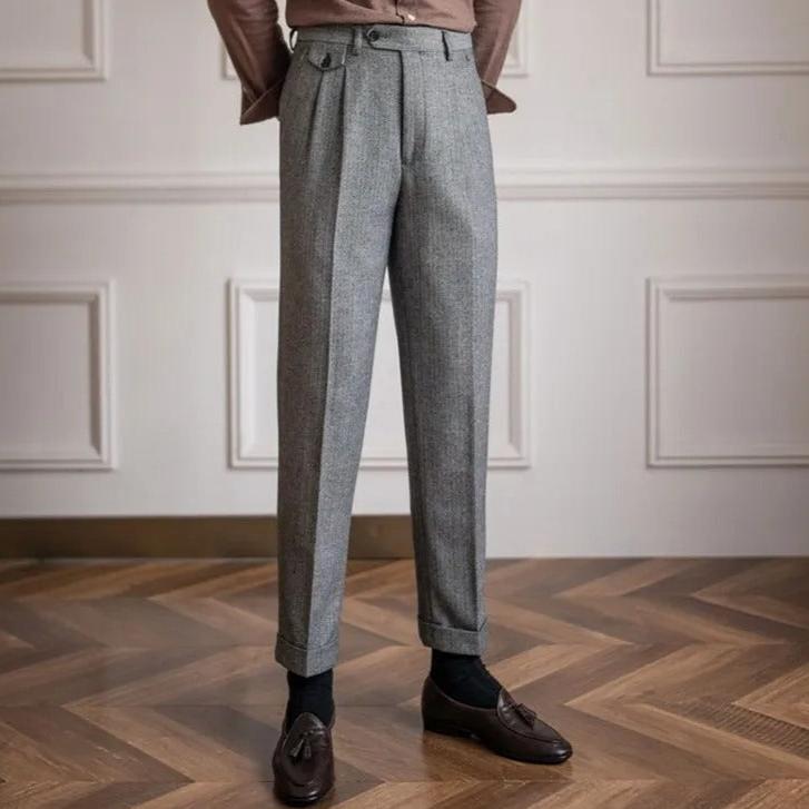 OLD MONEY Wool Straight Pants - OLD MONEY LOOKS