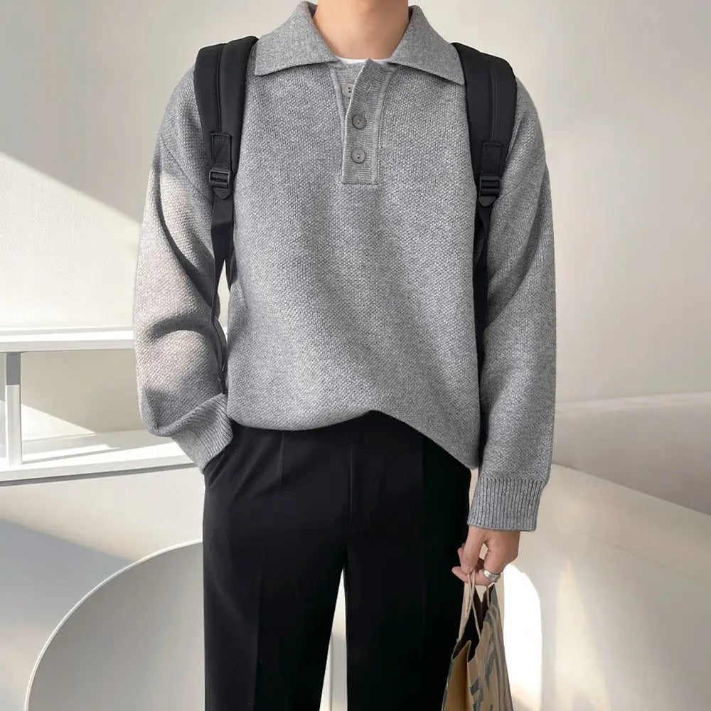 OLD MONEY Polo Sweater - OLD MONEY LOOKS