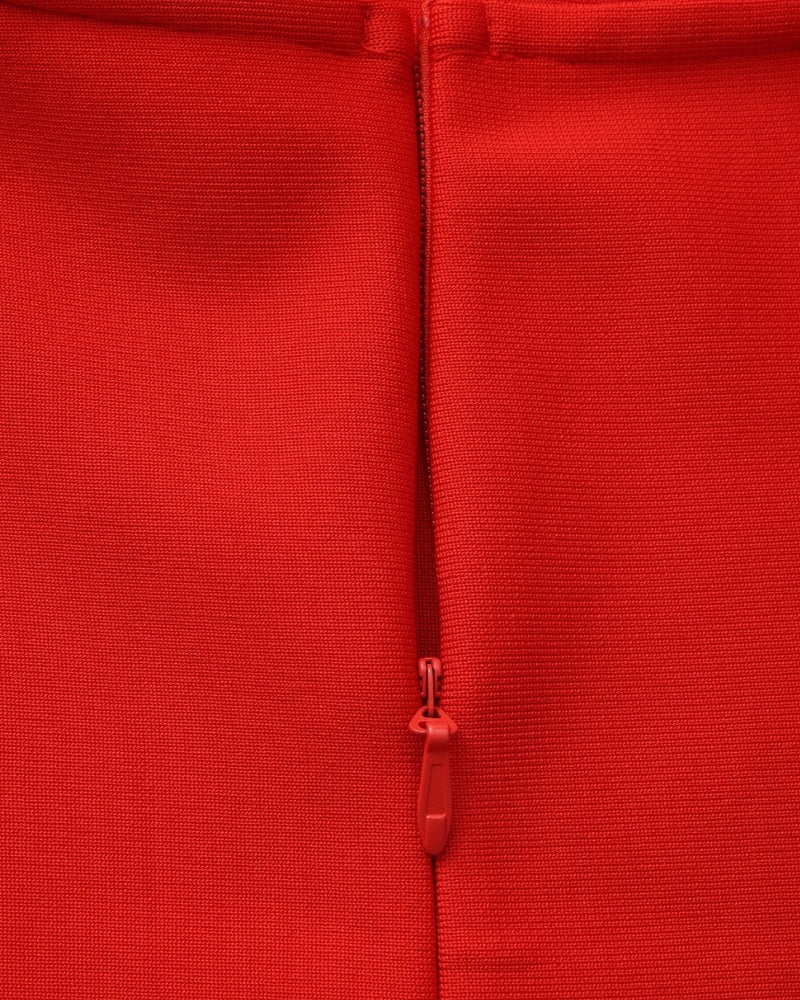Robe longue slim à col montant