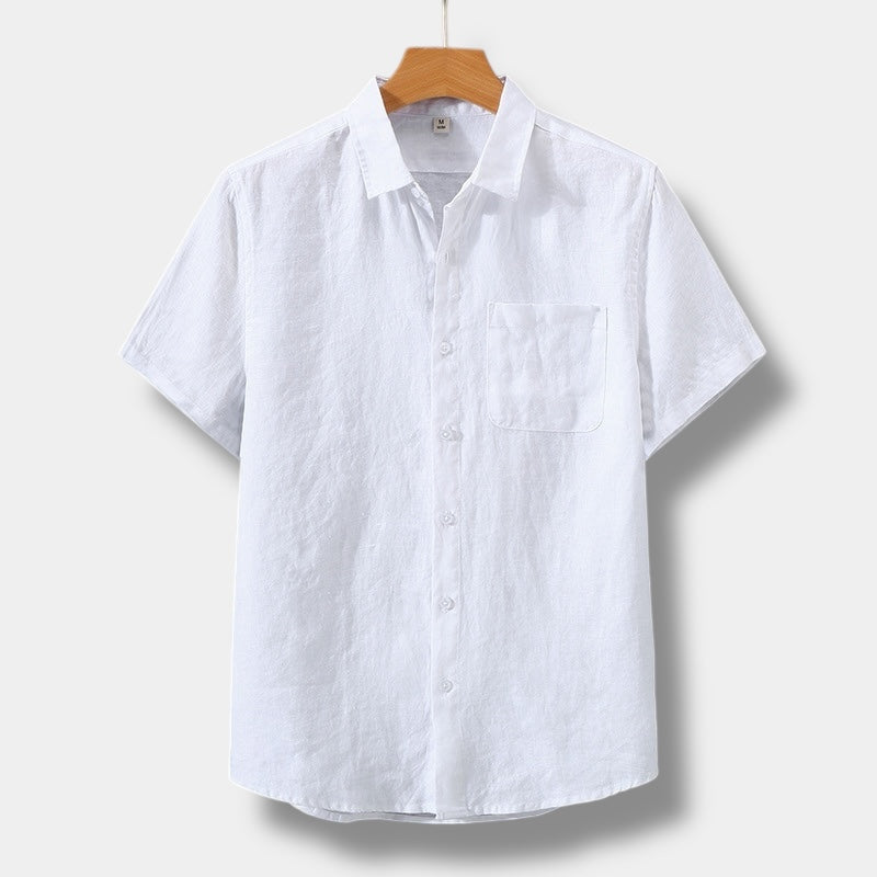 CAMISA DE MANGA CORTA DE LINO OLD MONEY