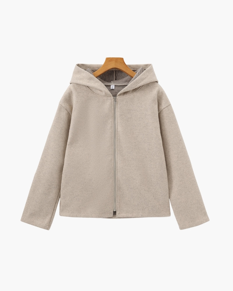 Manteau zippé en laine Marlow