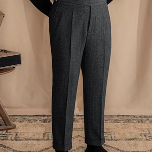 OLD MONEY Extended Tab Wool Trousers
