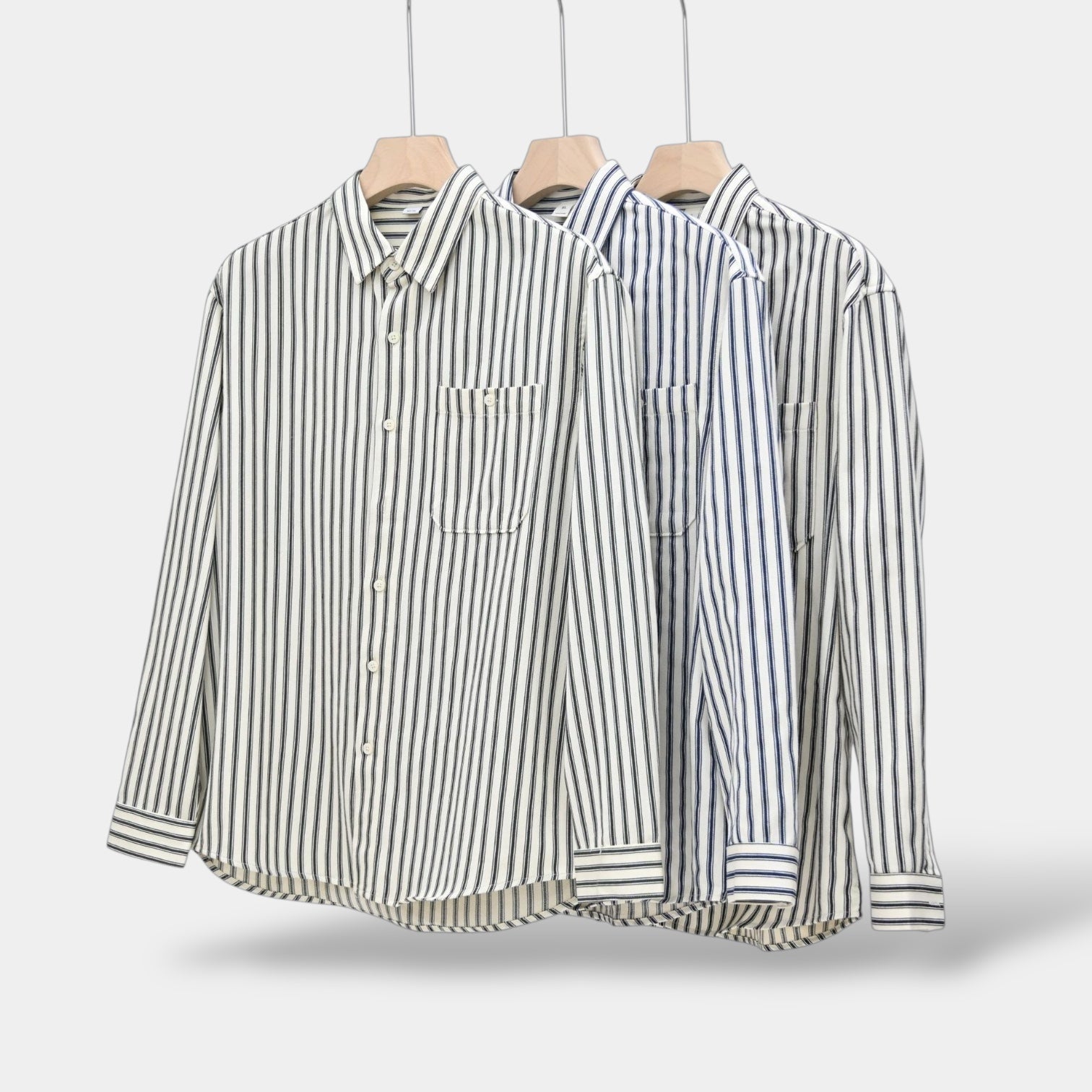 OLD MONEY Camisa de manga larga a rayas