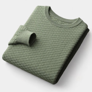 OLD MONEY Merino Wool Checkered Sweater - WEAR OLD MONEY