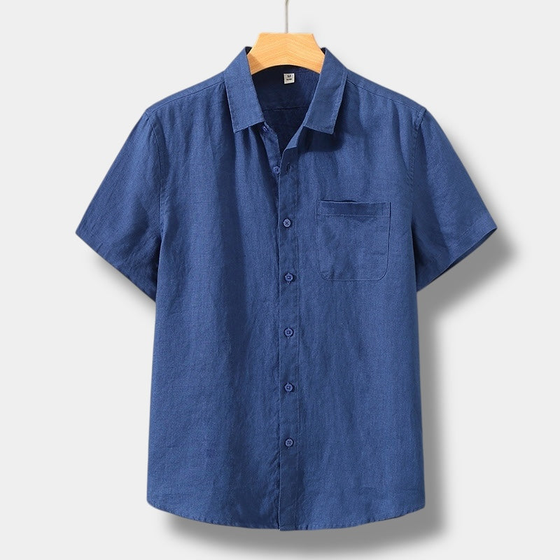 CAMISA DE MANGA CORTA DE LINO OLD MONEY