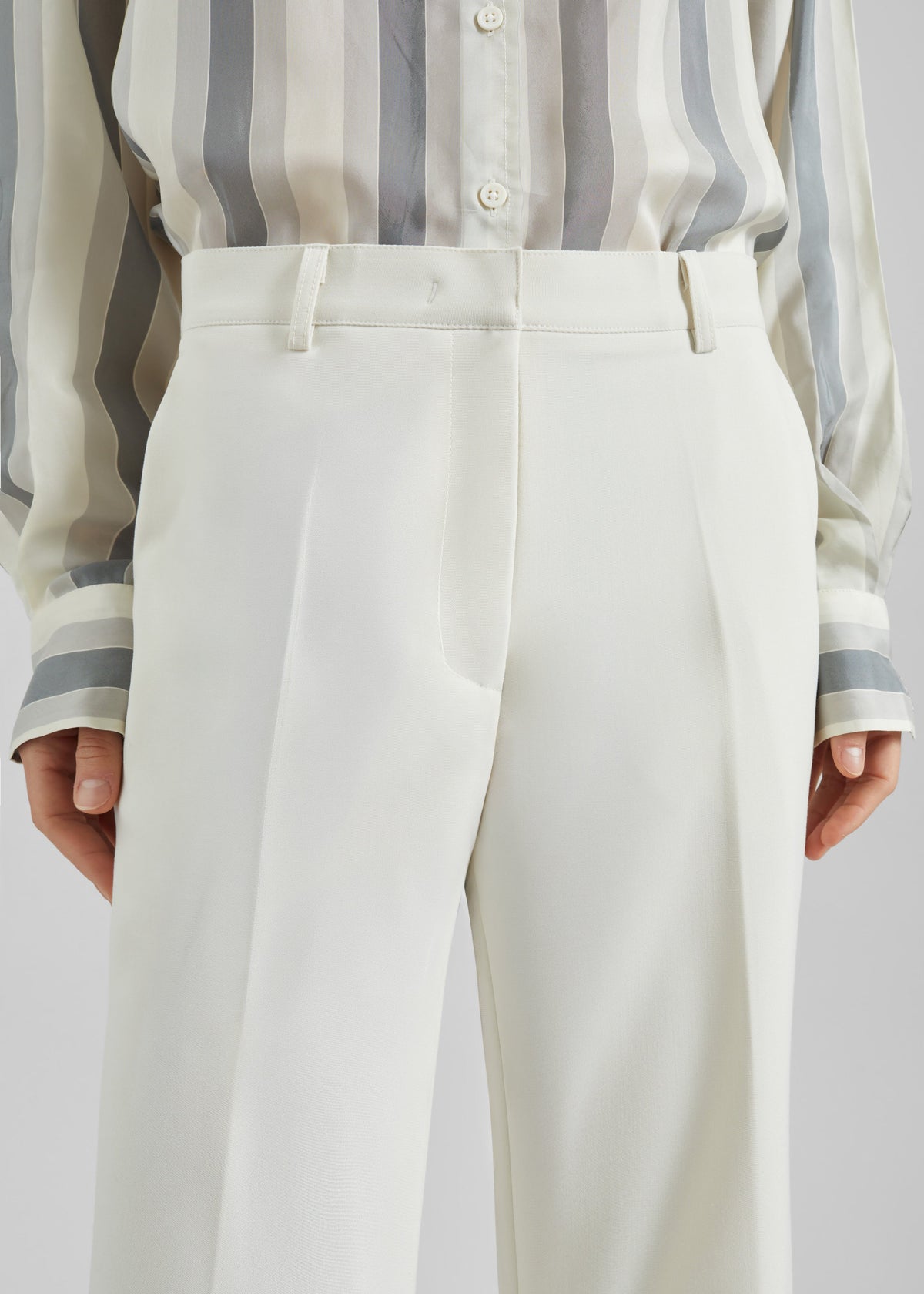 Pantaloni bootcut Chesnay - Crema