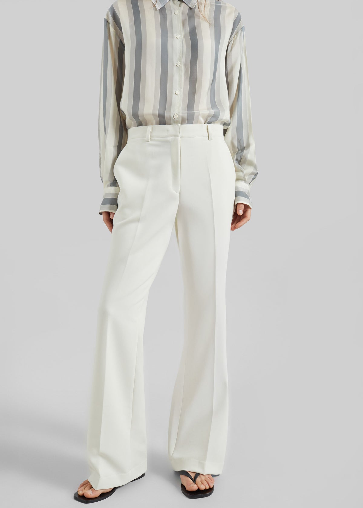 Pantaloni bootcut Chesnay - Crema