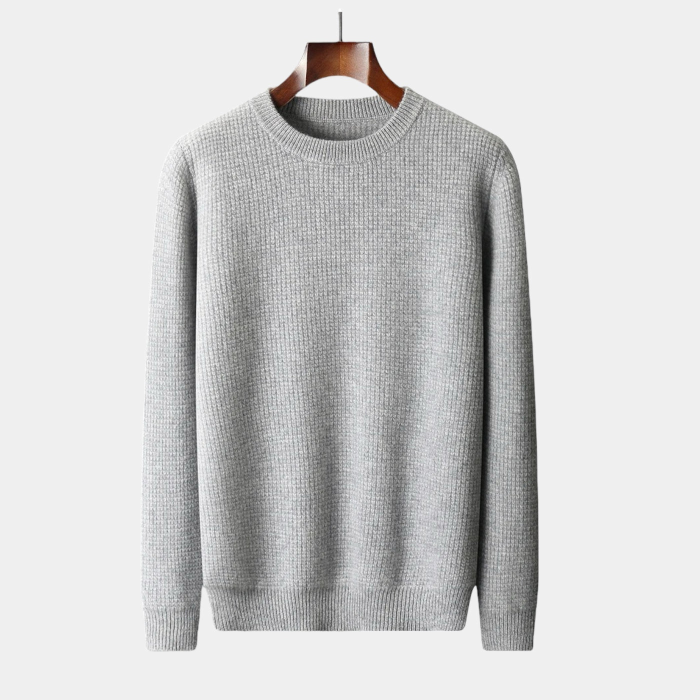 Old Money Retro Solid Knit Sweater - Black