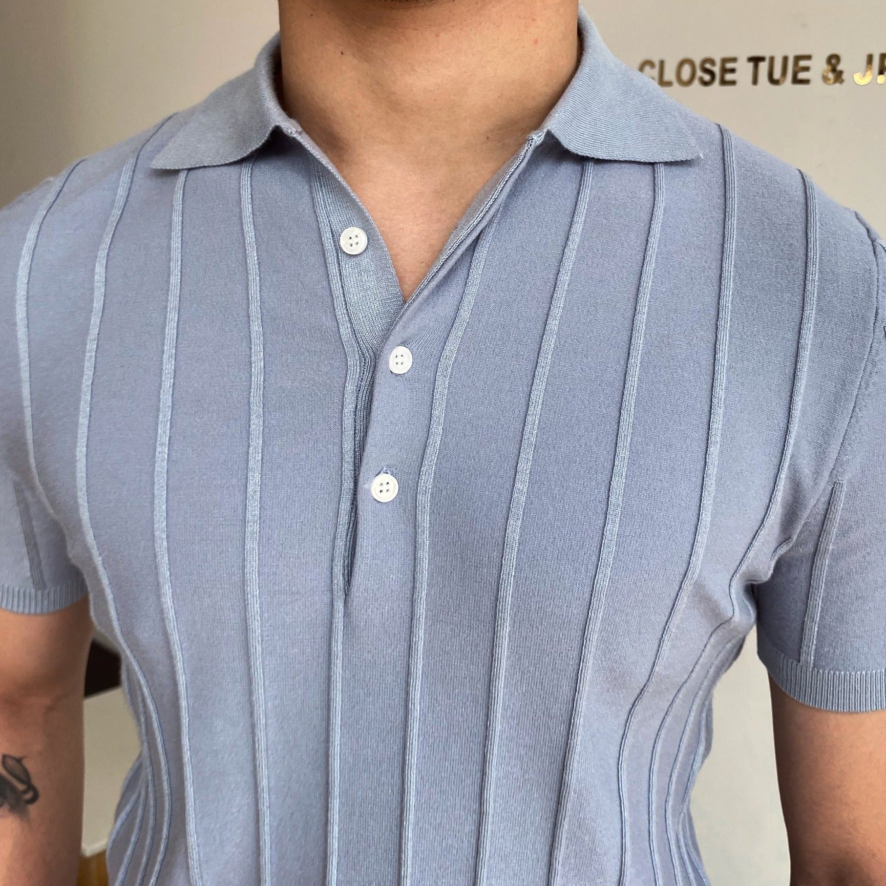 OLD MONEY Striped Polo Shirt - WEAR OLD MONEY