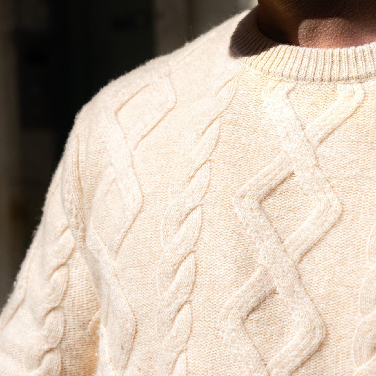 OLD MONEY Maglione lavorato a maglia imbottito in lana merino