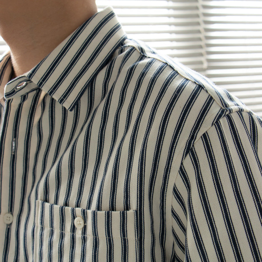 OLD MONEY Camisa de manga larga a rayas