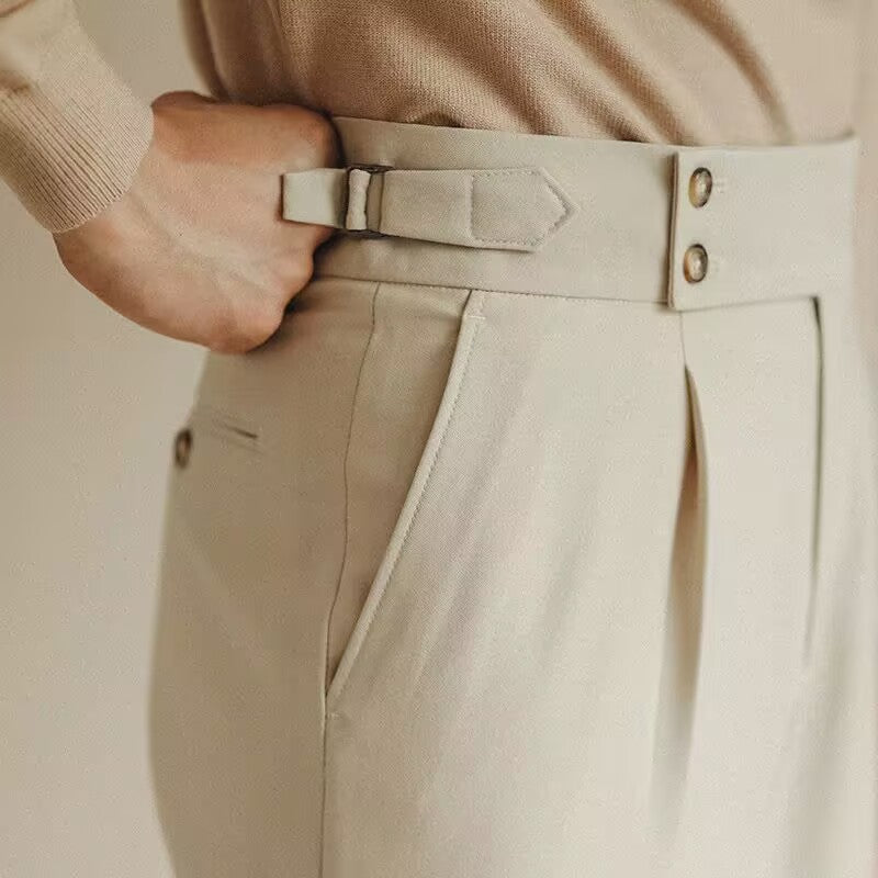 OLD MONEY PANTALÓN DOBLE BOTÓN PLISADO