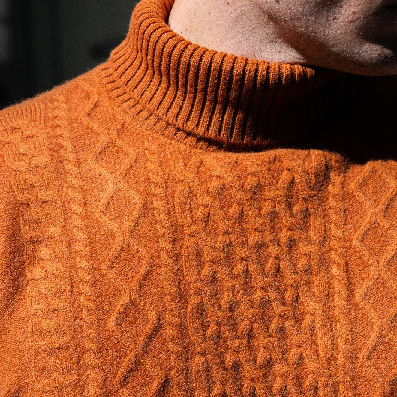 OLD MONEY Merino Wool Knitted Turtleneck Sweater