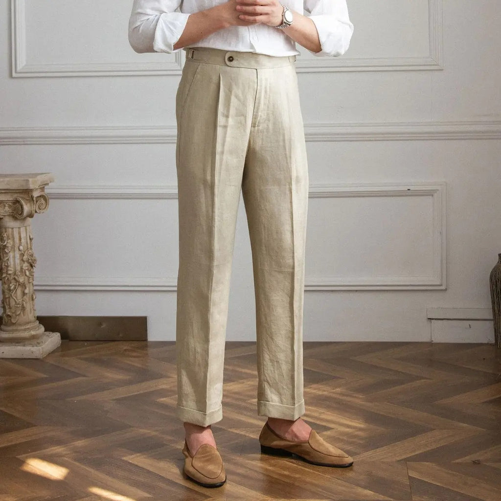 Outfit Con Pantalon Color Caqui Hombre Caqui Pantalon Beige Hombre