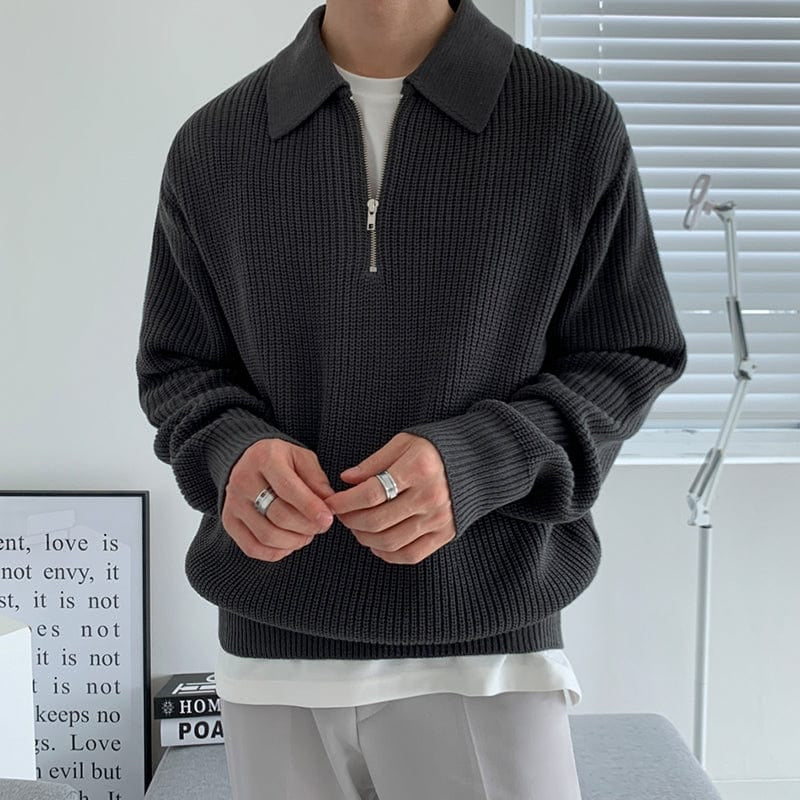 OLD MONEY Zipped Sweater - WEAR OLD MONEY